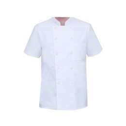 Order online and order breathable chef uniforms design ultra-thin double-breasted stand-up collar ice silk chef overalls chef uniform manufacturer SKKI069 Order online and order breathable chef uniforms design ultra-thin double-breasted stand-up collar ice silk chef overalls chef uniform manufacturer SKKI069